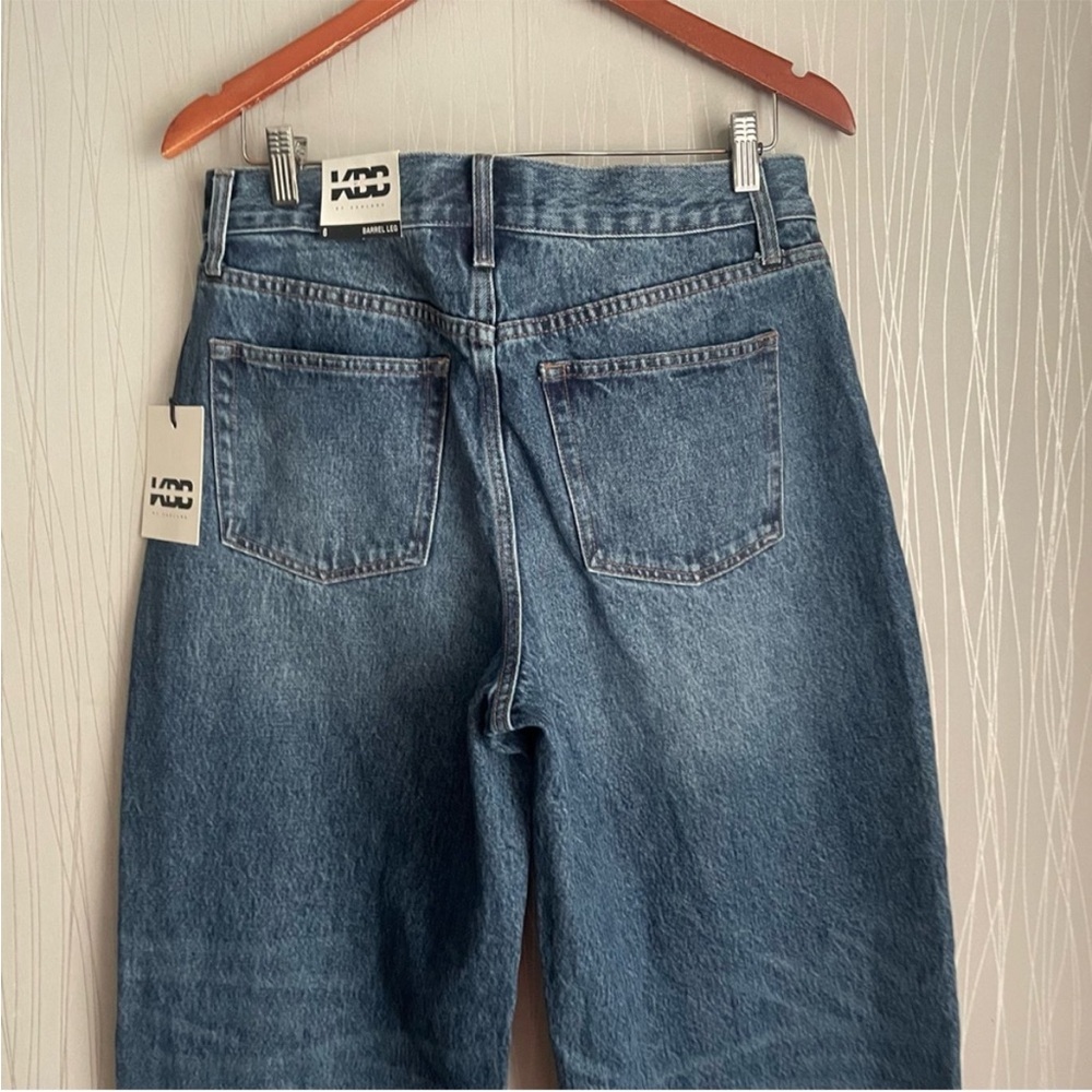 KBB by KAHLANA x Target Women's 6 Mid-Rise Wide Leg The Kahlana Jean Dark Wash - Picture 10 of 16